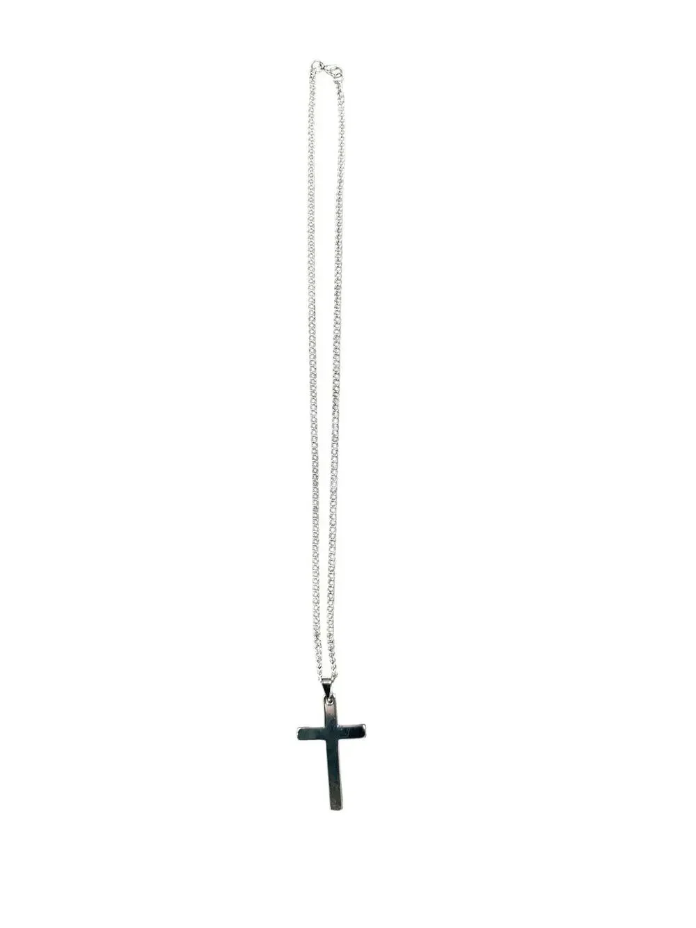 Andrew Christian Cross Necklace Silver — One Size